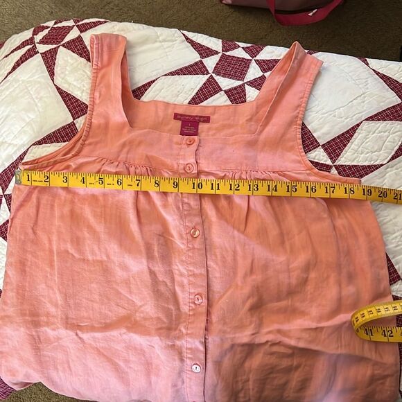 Sunny Leigh 100% Linen Button Front Dress - Size Large - Picture 6 of 7